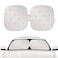CusDusk Pink Bow Car Windshield Sun Shade Foldable UV Protection Window Sunshade with Silver Edging Storage Pouch Auto Interior Accessories for Sedan SUV Hatchback