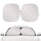 CusDusk Pink Bow Car Windshield Sun Shade Foldable UV Protection Window Sunshade with Silver Edging Storage Pouch Auto Interior Accessories for Sedan SUV Hatchback