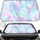 Clothclose Iridescent Sun Shade for Car Windshield Foldable Universal Car Windshield Upgrade Sunshade Enhanced UV Rays Reflective Sun Visor Shade Keeps Vehicle Cool