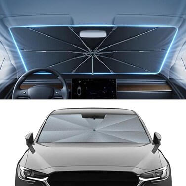 Autorder Windshield Sun Shade Umbrella for 20172025 2026 Mazda CX5 CX5 AccessoriesUpgraded Ice Crystal MaterialEasy Setup Umbrella Sunshade for Car Windshield100 Sun Blocking