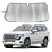 Fgtagtal Windshield Sunshade Compatible with Toyota Land Cruiser GXR Folding Car Sun Shade for Front Window Auto Sun Protection Visors Blocks UV Rays and Keeps Vehicle Cool