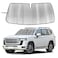 Fgtagtal Windshield Sunshade Compatible with Toyota Land Cruiser GXR Folding Car Sun Shade for Front Window Auto Sun Protection Visors Blocks UV Rays and Keeps Vehicle Cool