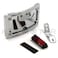HTTMT MT388CD Chrome Laydown Curved License Plate Bracket Tag Holder wMount Kit Compatible with Harley Davidson 20052007 Softail Springer Classic FLSTSC 20052017 Softail Deluxe FLSTN