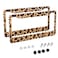 pmzrao Leopard Print License Plate Frames Cheetah Print car Accessories Leopard License Plate Covers Cheetah License Plate Holders tag Frame for Women 123 X 63 Inch