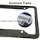 YoUoY Matte Black License Plate Frames Rustproof Aluminum Metal Car Tag Holder 2 Pack Front Rear Slim Holder with Mounting Hardware Screws Caps