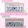 QUANQIUFEI 2 Pack Bling License Plate Frames for Women Sparkly Rhinestone Diamond Car Accessories with Glitter Crystal Caps Pink