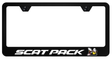 AU-TOMOTIVE GOLD AuTOMOTIVE GOLD INC Officially Licensed UV Printed Logo on Black Polycarbonate License Plate Frame for Scat Pack