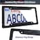 BGGTMO American Flag License Plate Frames 2 Pack Black Grey Patriotic USA Aluminum Car Tag Holder Cover for Front Rear with Screws Caps