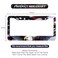 LIN KANG American Flag Eagle License Plate Frame Holder 2 Pack Patriotic Universal Aluminum Matte Stripe US Flag Gloss Car Tag Frame Holder with Screws Fasteners Caps