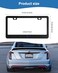 FBJTDQ Carbon Fiber License Plate Frames Black Plastic Car Tag Holder 2 Pack 2 Hole Front Rear Bracket with Screw Caps and Car Door Handle Stickers