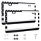 QUANQIUFEI 2 Pack License Plate Frames Stainless Steel Car License Plate Cover Car Accessories with Screw Caps Grey and Black