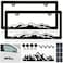 BGGTMO Mountain License Plate Frames White on Black Mountain Raised Plastic Black Car Tag Holder Bracket with Screws Caps 2 Packs 2 Hole with Mountain Vinyl Sticker