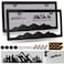 ZXFOOG Mountain License Plate Frames Plastic Black Car Tag Holder Bracket with Screws Caps Blackout 2 Packs 2 Hole Mountain Vinyl Sticker Included