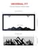 ZXFOOG Mountain License Plate Frames Plastic Black Car Tag Holder Bracket with Screws Caps Blackout 2 Packs 2 Hole Mountain Vinyl Sticker Included