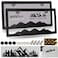 ZXFOOG Mountain License Plate Frames Plastic Black Car Tag Holder Bracket with Screws Caps Blackout 2 Packs 2 Hole Mountain Vinyl Sticker Included