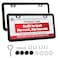 Discount Parts Direct 2 Pack Premium Matte Black License Plate Frames with 2 Holes RustProof Aluminum Metal License Plate Holder Includes Screw Accessories Universal Car License Plate Cover for Man