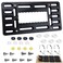 ecocstm License Plate Bracket Holder Front License Plate Bracket No Drill Front Plate Mount Licenses Plates Brackets Bumper Car Frame Mount Adapter with Stainless Steel Screw Cap Cable Ties