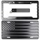 DillenCo American Flag License Plate Frame and Key Tag Combo BlackonMatte Black