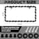 MorningRo 2 Pcs Universal License Plate Frame Plastic Barbed Wire Coconut Design Frame Compatible with Standard License Plate for USA 2 Holes with Screws for Women Men Black
