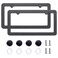 FIISFIIS 2 Pack Premium Stainless Steel License Plate Frames Solid RustProof Stainless Steel Holder with 2 Holes Universal Car Frame for Including Screws Silver