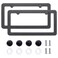 FIISFIIS 2 Pack Premium Stainless Steel License Plate Frames Solid RustProof Stainless Steel Holder with 2 Holes Universal Car Frame for Including Screws Silver