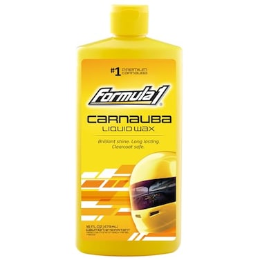 Formula 1 Carnauba Liquid Car Wax High Gloss Shine Protection for Auto Paint Advanced Micropolishing to Remove Haze Restore Vehicle Paint 16 oz