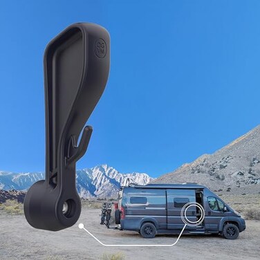OpenGlass Studio OpenGlass Van Mods Dodge Ram ProMaster Van Sliding Door Handle Upgrade All Years 20142026 Long Handle Ergonomic Finger Scoops Hanging Hook 1 min Install Virtually Indestructible