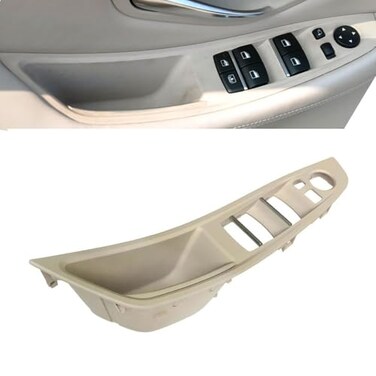 Goodithy Driver Door Handle Window Lift Switch Cover Front Left Armrest Door Pull Handle Panel Trim Replacement for BMW 5 Series F10 F11 520i 523i 525i 528i 535i 20102017 Creamy