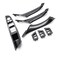 Goodithy 7PCS Door Handle for BMW 5 Series F10 F11 Driver Side Front Left Armrest Window Lift Switch Passenger Door Cover Inside Pull Handle Replacement for BMW 520 523 525 528 535 Carbon Fiber