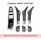 Goodithy 7PCS Door Handle for BMW 5 Series F10 F11 Driver Side Front Left Armrest Window Lift Switch Passenger Door Cover Inside Pull Handle Replacement for BMW 520 523 525 528 535 Carbon Fiber