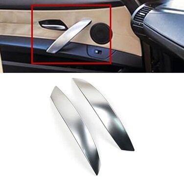 Goodithy Left Right Interior Door Pull Handle Cover Trim Replacement for BMW Z4 E85 E86 20022008 Polished Silver 9177217inches