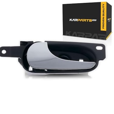 KarParts360 for Buick Lucerne 20062011 Interior Door Handle Front Driver Side Black Bezel with Chrome Lever TrimAll Submodels