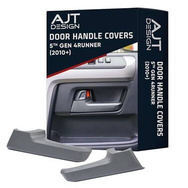 AJT DESIGN Door Handle Covers Compatible with Toyota 4Runner 2010 5th Gen 5th gen 4runner Chrome Delete Accessories ABS Plastic Front Back Interior Car Door Handle Cover Made in USA Cement