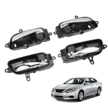 KASturrboo 4PCS Inside Interior Door Handles 20132017 Altima Pathfinder Front Rear Inside Left Driver Right Passenger Side Handle with Chrome Lever Replaces 806713TA0D 806703TA0D