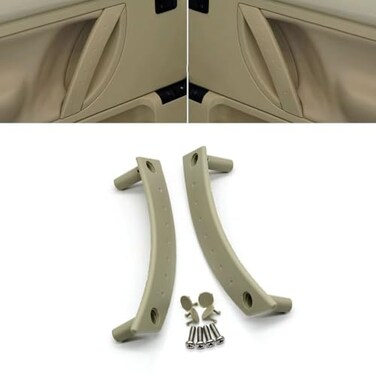 Goodithy 2PCS Door Pull Handle Covers for Volkswagen VW Beetle Interior LeftRight Door Handle Panel Set Trim Replacement 19982010 1C0867171A1C0867172A Beige
