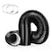 YIJUHOU 4Inch 10FT Long Flexible Aluminum Air Ducting HeavyDuty Black 4 Layer Dryer Vent Hose Dryer Duct for HVAC VentilationDuct Fan Systems 2 Stainless Steel Clamps Include