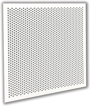 Receilit 2x2 White Plastic Perforated Tile with 38 Holes 2Pack