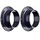 Abuff 4 inch Duct Connector 2 Pack Plastic Straight Pipe Flanges Ventilation Ducting Connector for Heating Cooling Ventilation System