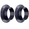 Abuff 4 inch Duct Connector 2 Pack Plastic Straight Pipe Flanges Ventilation Ducting Connector for Heating Cooling Ventilation System