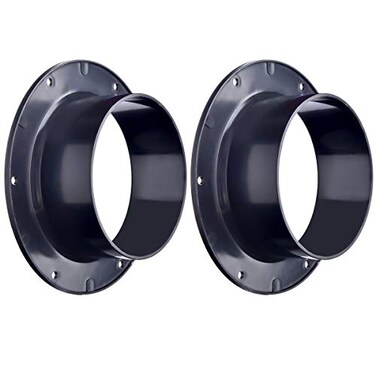 Abuff 4 inch Duct Connector 2 Pack Plastic Straight Pipe Flanges Ventilation Ducting Connector for Heating Cooling Ventilation System
