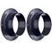 Abuff 4 inch Duct Connector 2 Pack Plastic Straight Pipe Flanges Ventilation Ducting Connector for Heating Cooling Ventilation System