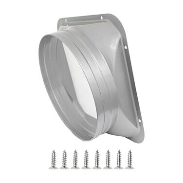 bociloy 8 Inch Duct Connector Flange Metal Straight Pipe Flange Square to Round Interface for Ventilation Cooling Heating Air Conditioning Systems with Screws