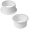 Repa Market 5 Inch Pack of 2 Duct Connector Flange Plastic Male End Straight Pipe Coupler for Heating Cooling Ventilation System Ducting Dryer Vent Coupling Wall Plate PVC Flange Adapter HVAC Fittings