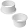 Repa Market 5 Inch Pack of 2 Duct Connector Flange Plastic Male End Straight Pipe Coupler for Heating Cooling Ventilation System Ducting Dryer Vent Coupling Wall Plate PVC Flange Adapter HVAC Fittings