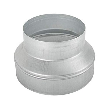Kikerike Duct Reducter 8 to 6 Air Ducting Reducer Increaser Air Duct Adapter or Round Metal Pipe Reducer for Bathroom Kitchen Ventilation Systems