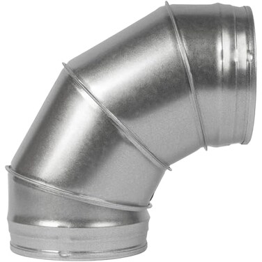 Vent Systems 6 Inch 90 Degree Duct Elbow Galvanized Steel Round Dryer Vent Elbow for SpiralRigid Vent HVAC Ventilation System Pipe AdapterCoupler InletOutlet Ducting Bend Pipe Fittings