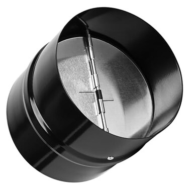 Kikerike 4 Inch Draft Blocker Backdraft Damper Duct Draft Stopper OneWay Airflow Ducting Insert Backflow Preventer Inline Fan Vent Deflector Black