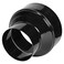 Kikerike Duct Reducter 6 to 4 Air Ducting Reducer Increaser Air Duct Adapter or Round Metal Pipe Reducer for Bathroom Kitchen Ventilation Systems Black