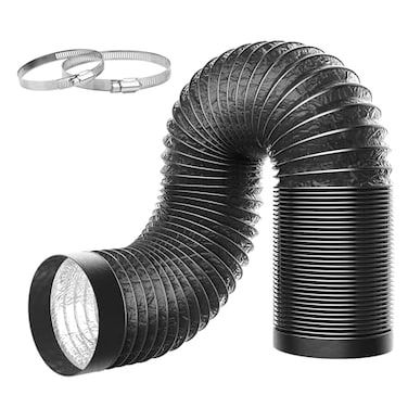 Puunkeey 4 Inch Aluminum Flexible Vent Hose 10 FT Corrosion Resistant Lightweight Durable for HVAC Plumbing Ductwork