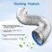 Midcvfrun Dryer Vent Hose 4 inch 6 feet Flexible Insulated Air Ducting Vent Hose for Tight Space Aluminum Foil Dryer Exhaust Hose with 2 Clamps for HVAC System